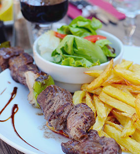 Gericht eines Gastronomiebestriebs in Kreuzau.